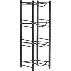 NEX&trade; 4-Tier 5-Gallon Water Bottle Storage Rack Black