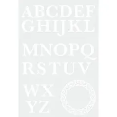 RoomMates White Serif Monogram Peel & Stick Giant Decals