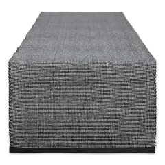 DII&reg; 72" Black & White 2-Tone Ribbed Table Runner