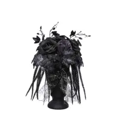 13.25" Creepy Floral Arrangement in Black Container by Ashland&reg;