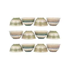 Hello Honey&reg; 2" Multicolor Stoneware Bowls with Stripes, 12ct.