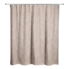 Dusty Rose Fall Leaves Shower Curtain
