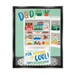 Stupell Industries Keeping It Cool Father's Day Floater Framed Art Black