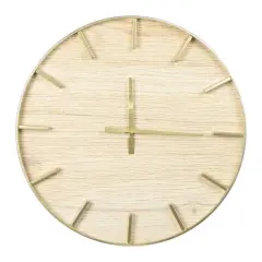 Hello Honey&reg; 23.5'' Natural Round Wood Wall Clock