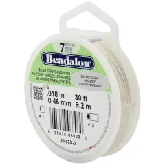 Beadalon&reg; 7 Strand Silver Bead Stringing Wire, 0.46mm
