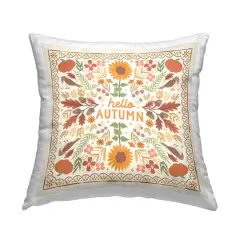 Stupell Industries Hello Autumn Pattern Decorative Printed Throw Pillow