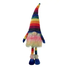 20.5" Bright Rainbow Striped Springtime Gnome