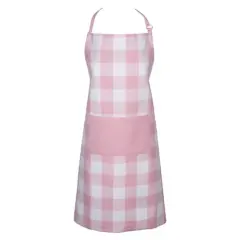 DII&reg; Buffalo Check Chef Apron Pink and White