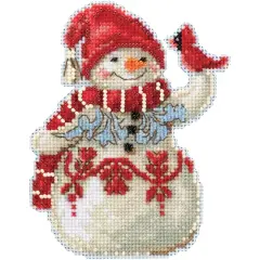 Mill Hill&reg; Jim Shore Snowman With Cardinal Counted Cross Stitch Kit