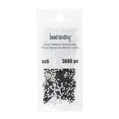 SS6 Glass Round Flatback Rhinestones by Bead Landing&trade; Jet