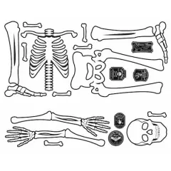 RoomMates Glow In The Dark Skeleton Peel & Stick Giant Decals