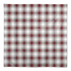 Red Gray Plaid 58x58 Tablecloth