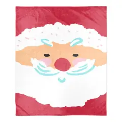 Santa Face 50x60 Sherpa Fleece Blanket