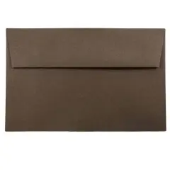 JAM Paper 6" x 9" Premium Invitation Envelopes, 50ct. Chocolate Brown Recycled