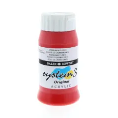 Daler-Rowney&reg; Original System 3 Acrylic, 500mL 503 Cadmium Red Hue