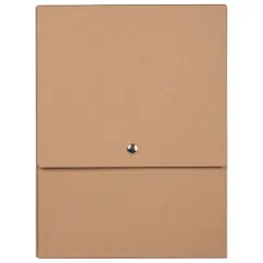 JAM Paper Vertical Kraft Snap Closure Portfolio Brown