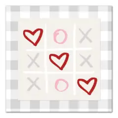 Tic Tac Toe Love Canvas Wall Art