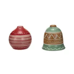 Hello Honey&reg; Hand-Painted Wax Relief Ornament & Bell Stoneware Salt & Pepper Shaker Set