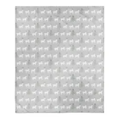 Deer and Tree Pattern 50x60 Sherpa Fleece Blanket