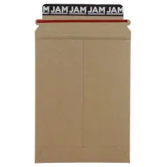 JAM Paper 6" x 8" Brown Kraft Flat Photo Mailer Peel & Seal Closure Envelopes, 6ct.