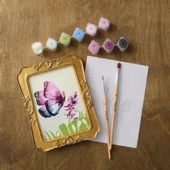 Butterfly & Flower Paint-by-Number Framed Mini Kit by Artist's Loft&reg;