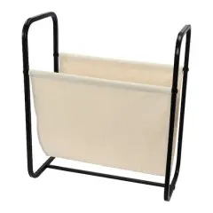 Household Essentials 20" Canvas & Metal Magazine Rack