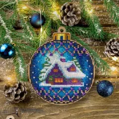 Wonderland Crafts Winter Home Ornament Cross-Stitch Kit