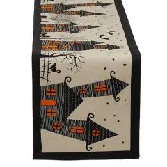 DII&reg; 72" Haunted House Jute Table Runner
