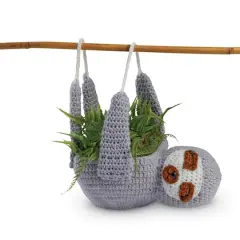 Intermediate Sloth Planter Crochet Kit by Loops & Threads&reg;