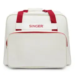 SINGER&reg; Cream & Red Sewing Machine Carry Case