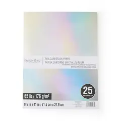 8.5" x 11" Foil Cardstock Paper by Recollections&trade;, 25 Sheets Holographic