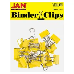 JAM Paper 3/4" Binder Clips, 25ct. Yellow