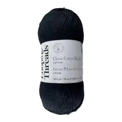 Classic Cotton Big Ball&trade; Solid Yarn by Loops & Threads&reg; Black