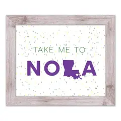 Take Me To Nola Confetti Western White Framed Print