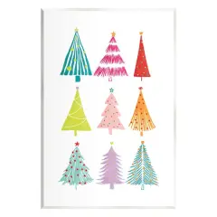 Stupell Industries Varied Fun Christmas Trees Wall Plaque Art