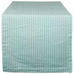 DII&reg; 72" Seersucker Table Runner Aqua