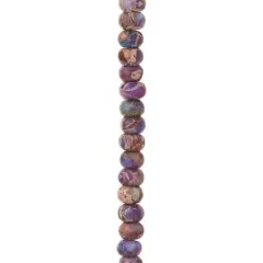 Amethyst Serpentine Rondelle Beads, 6mm by Bead Landing&trade;