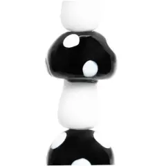 Black & White Glass Mushroom Beads, 17mm by Bead Landing&trade;