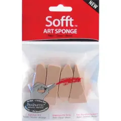 Colorfin Sofft&trade; Assorted Shapes Art Sponges, 4ct.
