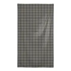 Dark Gray Plaid Tablecloth