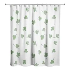 Tiny Shamrock Pattern 71" x 74" Shower Curtain