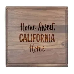 Home Sweet State Home 17" x 11" Walnut Cutting Board California