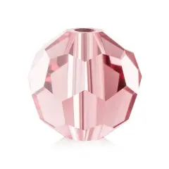 John Bead Preciosa 4mm Czech Crystal Glass Faceted Round Beads, 40ct. Light Rose