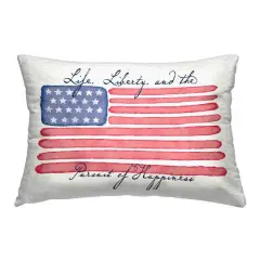 Stupell Industries All American Patriotic Phrase Outdoor Printed Pillow