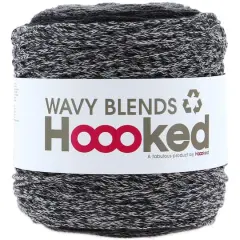 Hoooked Wavy Blends Recycled Cotton Yarn Anthracite Stone