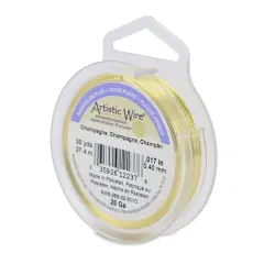 Artistic Wire&reg; 26 Gauge Silver Plated Tarnish Resistant Colored Copper Craft Wire, 30yd. Champagne