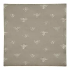 Delicate Bee Pattern Cotton Twill Napkin Brown
