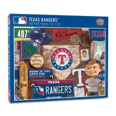 MLB Baseball Retro Series 500 Piece Puzzle Texas Rangers