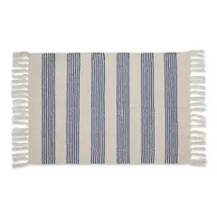 DII&reg; French Blue Ticking Stripe Hand-Loomed Rug, 2ft. x 3ft.