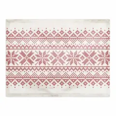 Knit Snowflakes 18x14 Cotton Twill Placemat